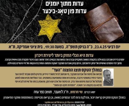23.4.2025 טקס בתל אביב לציון יום השואה והגבורה